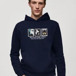 MISCHIEF MONKEY Men Printed Hooded Sweatshirt-image-60