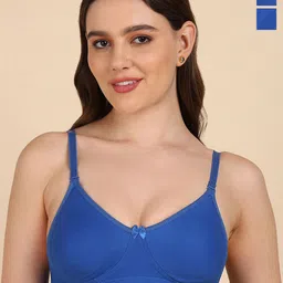 DressBerry Pack of 2 Cotton Full Coverage Non-wired T-shirt Bra with Side-Panel & Concealer-picture-51