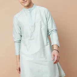Melange by Lifestyle Mandarin Collar Thread Work Straight Kurta-image-72