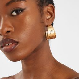 Accessorize Contemporary Half Hoop Earrings-picture-14