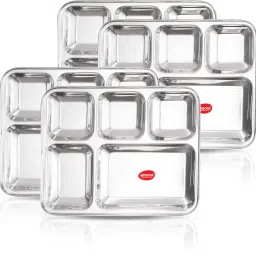 Premium Stainless Steel Mess Tray 5 in 1 Dinner Plate-4
