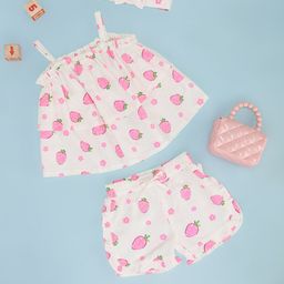 Pantaloons Baby Girls Printed Top with Shorts-34