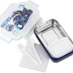 Small Size Steel Plastic Spill Proof ,Tiffin Boxes for With Plastic Katori 2 Containers Lunch Box-14