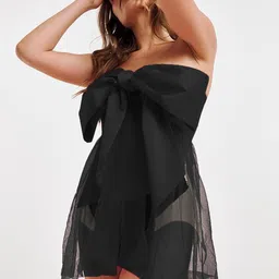 KRENOZ Net Strapless Baby Doll-image-58