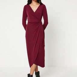 DOROTHY PERKINS Berry Wrap Tie-Up Midi Dress-image-34