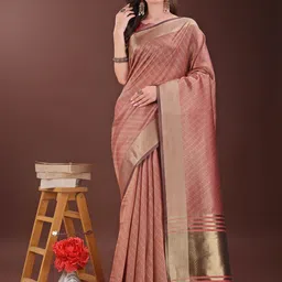DIVASTRI Woven Design Zari Organza Saree-image-83