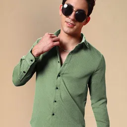 Moda Rapido Textured Spread Collar Long Sleeves Casual Shirt-picture-37
