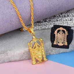 MEMOIR Gold-Plated Tirupati Pendant & Fingerring Combo-picture-39