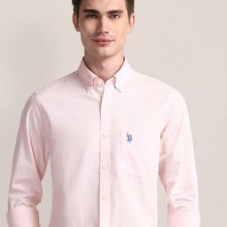 U.S. Polo Assn. Men Classic Button-Down Collar Solid Cotton Casual Shirt-image-30