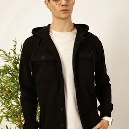 Thomas Scott Men Open Front Jacket with Patchwork-4