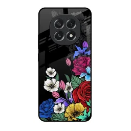 QRIOH Rose Flower Bunch Art Real Glass Oppo F29 5G Back Case Mobile Accessories-image-70