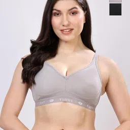 Floret Non-Wired Cotton Minimizer Bra-image-97