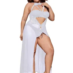 Beera Net Halter Neck Baby Doll-image-4