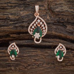 Kushal's Fashion Jewellery Rose Gold-Plated Cubic Zirconia-Jewellery Set-image-20