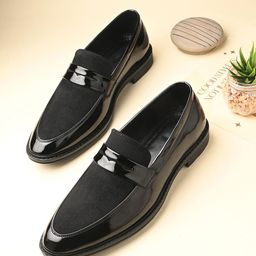 HERE&NOW Men Round Toe Formal Slip On Shoes-image-12