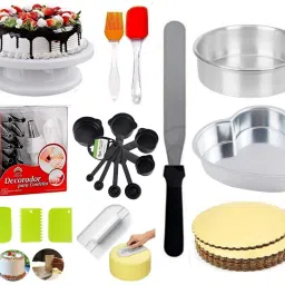 All in one Combo for Cake Making, Baking Tools (Cake Decorating Items) Kitchen Tool Set-image-1