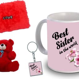 Mug, Keychain, Soft Toy, Cushion Gift Set-35