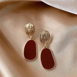 Krelin Gold-Plated Artificial Stones Studded Elegant Contemporary Drop Earrings-36