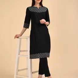 Marcia Women Geometric Embroidered Pure Cotton Thread Work Kurta-image-92