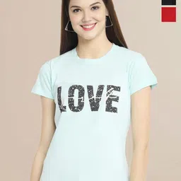 Metronaut Women Typography Set of 3 Cotton T-shirt-image-54