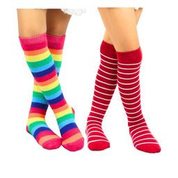 NESKA MODA Kids-Unisex Set Of 2 Knee Length Cotton Socks-42