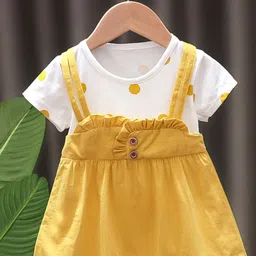 YK Polka Dot Pinafore Dress-11