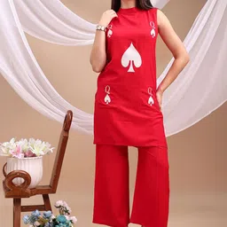 Tikhi Imli Embroidered High Neck Tunic With Palazzos Co-Ords-image-14