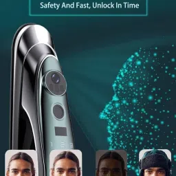 GOLENS X19 Smart Lock 8 Ways Unlocking |3D Face ID| Fingerprint | Mobile App | RFID Card | PIN | OTP |Key Smart Door Lock image 4