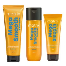 MATRIX Mega Smooth Hair Care Combo - Shampoo 200ml + Conditioner 100ml + Hair Mask 250ml-picture-17