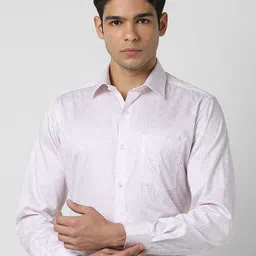 Van Heusen Men Spread Collar Geometric Printed Cotton Formal Shirt-image-33