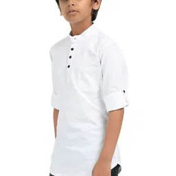 Rocket Science Kids-Boys White Kurtas-picture-6