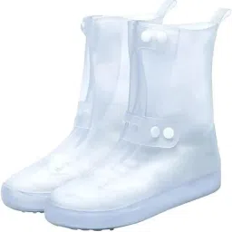 1Pair New Double-Breasted Design Shoe Covers Reusable 42-43 NO Silicone Clear Boots Shoe Cover-image-11