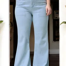 Miss Chase A+ Women Bootcut High-Rise Heavy Fade Stretchable Jeans-image-18
