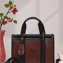 Bagsy Malone Animal Textured PU Structured Tote Bag-15