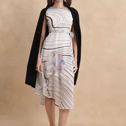 RAREISM Floral Print Fit & Flare Midi Dress-image-17