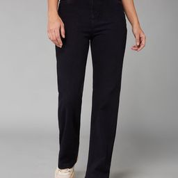 DOLCE CRUDO Women Straight Fit High-Rise Stretchable Jeans-image-90