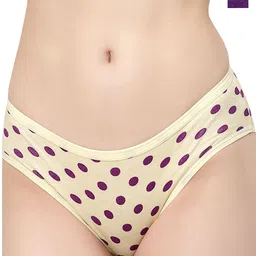 Docare Pack Of 2 Printed Cotton Briefs  Yummy Panty-Purple-Yellow-image-41