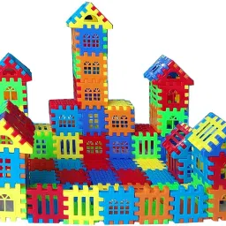 house of common DIY 148 + Pcs Medium Size Interlocking House Building Block Game Toy for Kids image 4