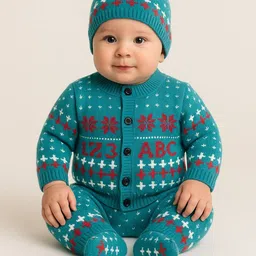 PARYAG Infants 5-Pcs Woolen Baby Apparel Gift Set-image-84