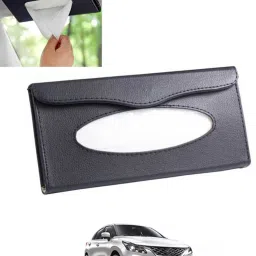 Universal Leatherite Rectangle Black Tissue Box For Car/office/Home-32 Vehicle Tissue Dispenser-image-12