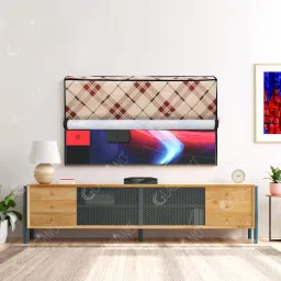 Glassiano Waterproof LED TV Cover for Compatible for All Models, for 24 inch LED - Double Use -Transparent & Printed Flap - 24 Inches LED TV Cover-image-39