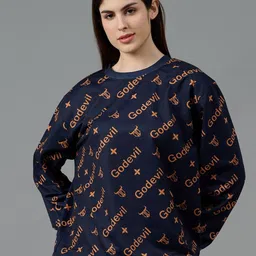 GO DEVIL Women Printed Sweatshirt-image-48
