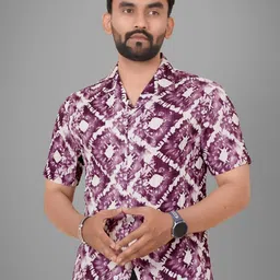 Metronaut Men Cuban Collar Abstract Printed Casual Shirt-image-14