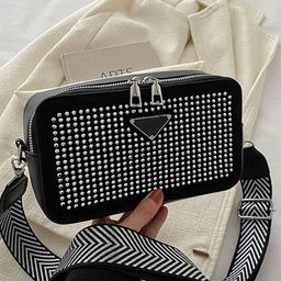 LULU & SKY Textured PU Structured Handheld Bag with Applique-2