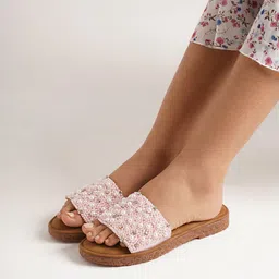 JM Looks Women Flat Sandal Ethnic Slip-On Sandal Embllished-image-58