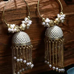 Anouk Dome Shaped Jhumkas Earrings-image-29