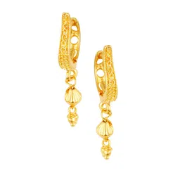 DIVASTRI Gold Plated Circular Hoop Earrings-15