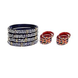 SOMIL Set of 24 Blue Alloy Bangles-image-51
