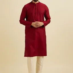 Manyavar Men Ethnic Motifs Embroidered Regular Beads and Stones Kurta with Pyjamas-picture-11