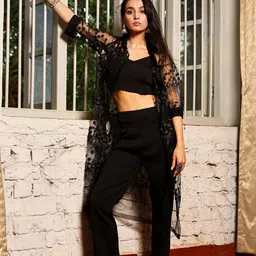 QISSA Top & Trouser With Shrug-image-2